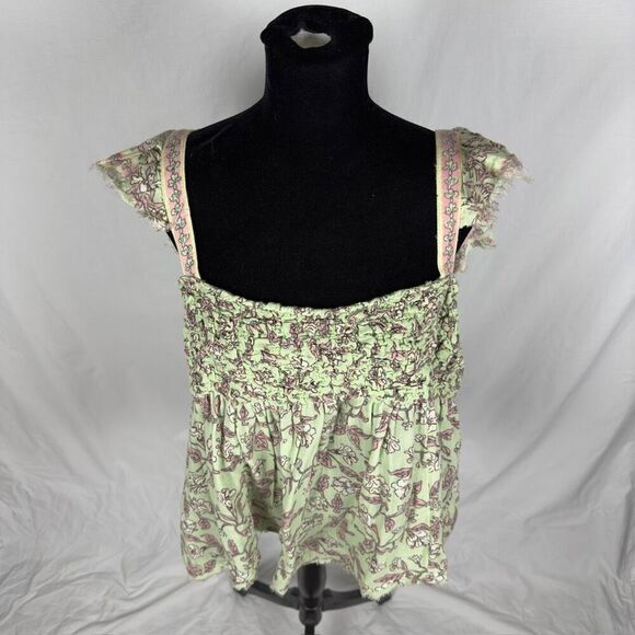 Free People NWT Nala Printed Babydoll Top - Women’s L - Picture 5 of 10